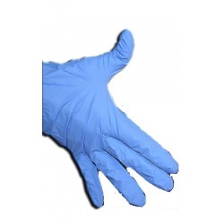 Gants nitriles BLEU : gants jetables résistants à la déchirure et à l'usure