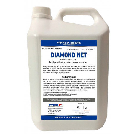 Diamond net  nettoyant carrosserie sans eau 5 litres