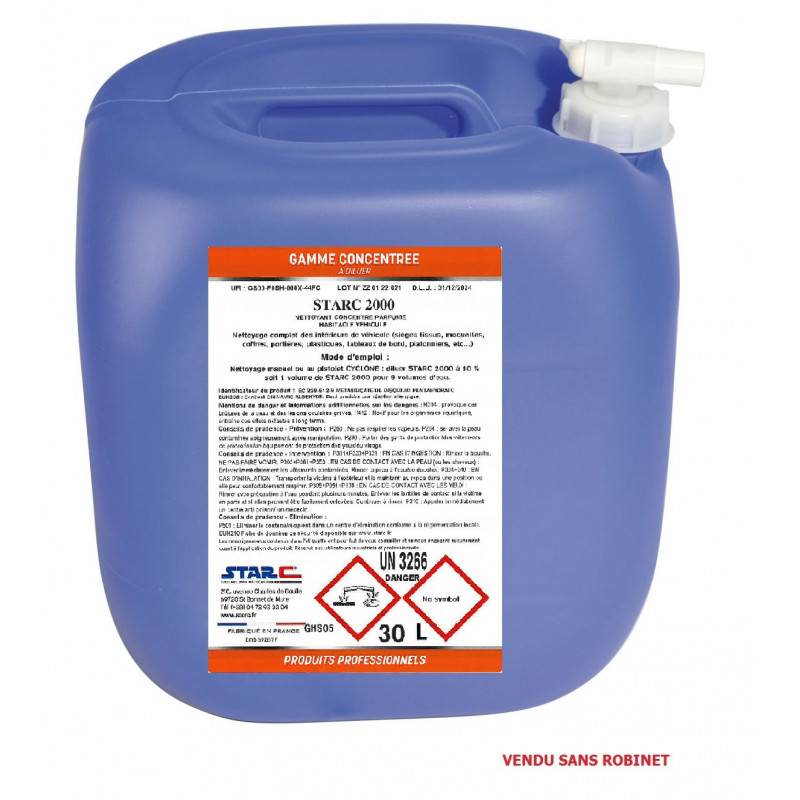 STARC 2000 - 30 litres -Dégraissant concentré tissus STARC 2000 - 30 litres -Dégraissant concentré tissus