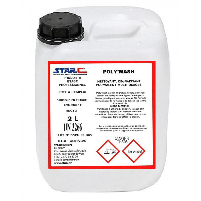 POLY'WASH : nettoyant dégraissant polyvalent