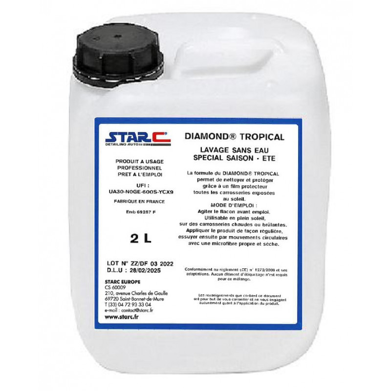 DIAMOND TROPICAL : nettoyant carrosserie sans eau version été